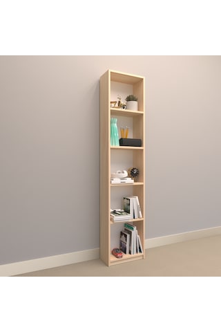 Rafkestir Asya Suntalam Kitaplık ( 40 X 180 Cm ) Akçaağaç ( Mat )