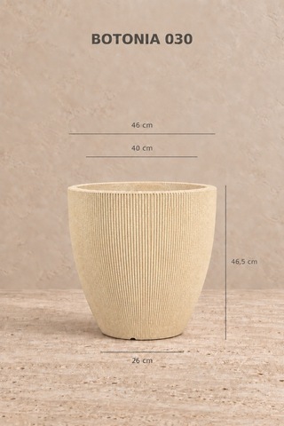 Bostann Dekoratif Saksı - Botonıa 030 - 50l - Bej 50 Lt