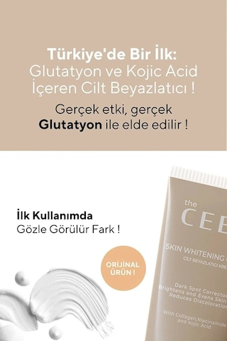 The Ceel 2'li Cilt Beyazlatıcı Aydınlatıcı Glutatyonlu Leke Karşıtı Krem Niacinamide & Kojik Asitli 50 ml