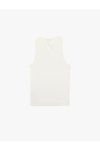 Koton Kolsuz Pamuklu Bisiklet Yaka Slim Fit Atlet Beyaz 6sam30001mk Beyaz