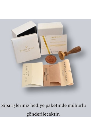 Brezza Lusso Zümrüt Taşlı Diamond Yarımtur Tektaş Kadın Gümüş Yüzük