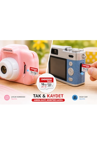 16gb Hafıza Kartı Mini Çocuk Kamera Dijital Retro Kamera Telefon Uyumlu Micro Sd Class10