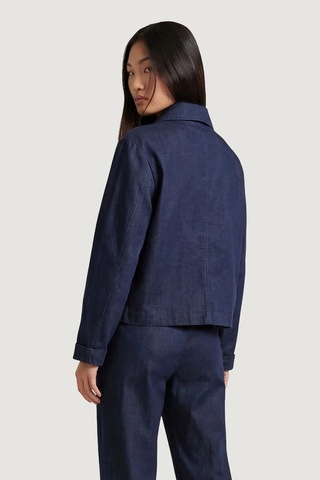 Only Kadın Onlashby Çift Cepli Düğmeli Jean Ceket 15364598 Koyu Mavi Koyu Mavi