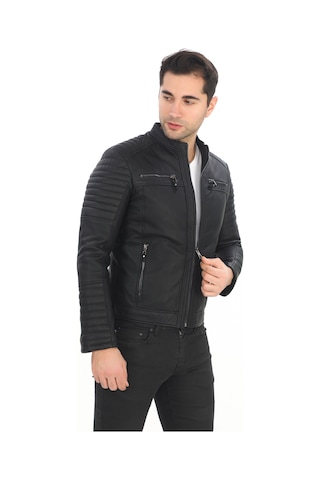 New Zaya Leather Erkek Biker Deri Ceket -