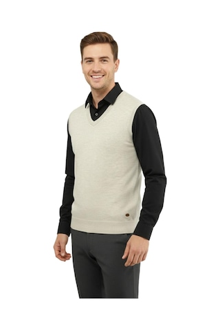 Çizgi Triko Erkek V Yaka Süveter Çelik Örgü Regular Kalıp 5200h Bgl-st04962 Taş