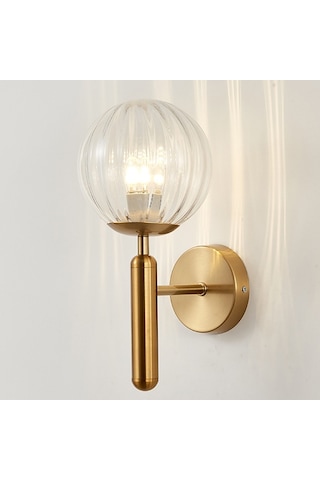 Yuvarlak Cam Led Duvar Işığı For 5w White Light Diğer Siyah Altın