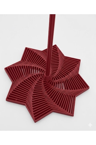 3d Geometrik Spiral Yıldız - Eğitici Stem Oyuncak & Montessori Uyumlu Görsel Algı Geliştirici Matematik Materyali-kırmızı