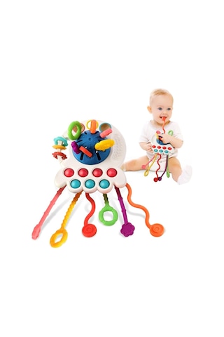 Yaşındakiler Için Montessori Oyuncakları, Bebekler Için Duyusal Oyuncaklar, Gıda Sınıfı Silikon Çekme Ipi Aktivite Oyuncak, Ince Motorlu Oyuncaklar, Seyahat Oyuncakları, Yürümeye B