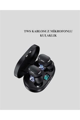 Tws Bluetooth Kulaklık Kulak İçi Kablosuz Dijital Göstergeli Çhassasiyet Cevaplayabilen