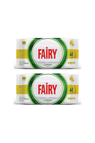 Fairy Yüzey Temizlik Havlusu 100 Lü Limon Yağlı X 2 Adet Beyaz