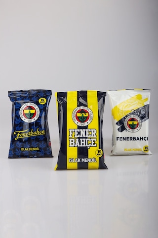 "dekomus Cep Defteri Hediyeli" Yeni Sezon Lisanslı Fenerbahçe "tekli" Islak Mendil 15 Yaprak Altın