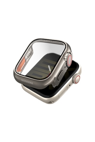 Watch 44mm Kasa Ve Ekran Koruyucu Skinarma Gado Pro Dijital Taç Korumalı Gri Gri