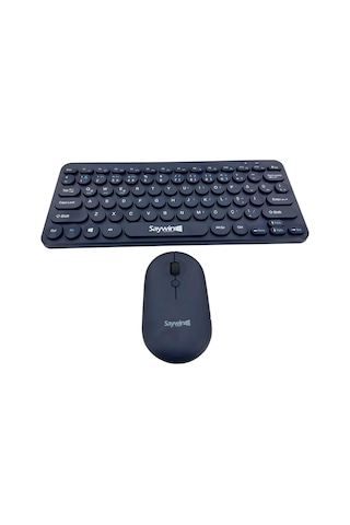Saywin Bluetooth Klavye Mouse Set Yuvarlak Tuşlu Ev Kullanımına Uygun Türkçe Q Taşınabilir Kablosuz Klavye Lacivert Renk Sw-500 Sku: Smg8690010120274