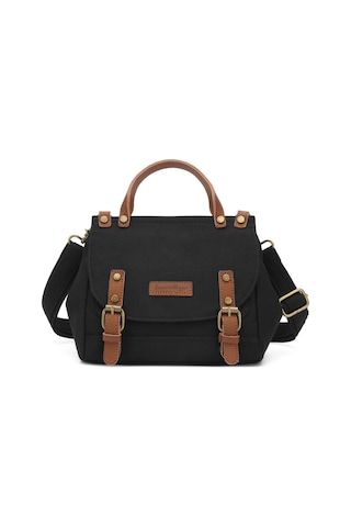 Kanvas Kumaş Kadın Çantası Elden Tutmalı Smart Bags 1327 Siyah