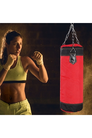 Moveevo Yeşil 80cm Boş Muay Thai Sandbagı - Oxford Kumaş, Darbe Emici, Metal Zincir Ve Güven Kanca İle Asılı Dövüş Torbası Yeşil