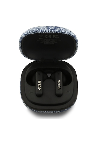 Guess PU 4G Desenli Klasik Metal Yazı Logolu Bluetooth 5.4 Kulak İçi Kulaklık