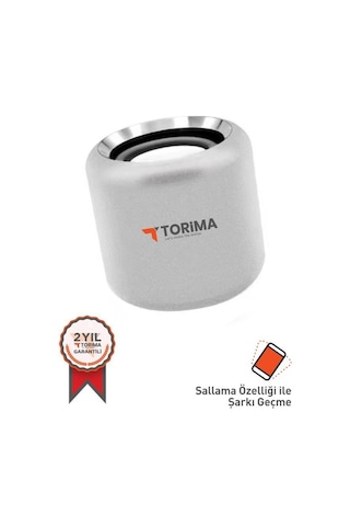 Torima D12 Taşınabilir Kablosuz Bluetooth Hoparlör Gümüş