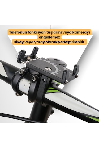 Coofbe Kr01 Pro Alüminyum Vida Sıkıştırmalı Sıkı Tutuş Titremez Motosiklet Bisiklet Telefon Tutucu