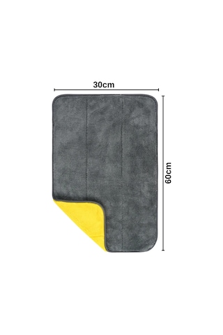 Roro Auto Everest Çift Taraflı Mikrofiber Araç Kurulama Bezi & Oto Yıkama Havlusu 30X60 Sarı