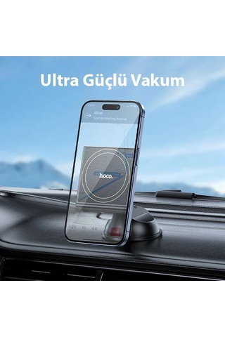 Hoco H47 Torpido Üstü Magsafe Manyetik Araç İçi Telefon Tutucu- 5775 Siyah