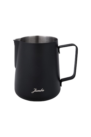 Jumbo Ventı Çelik Süt Potu Siyah 700 Ml