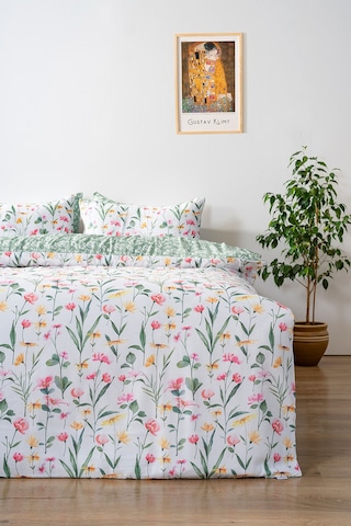 Botanical Çift Kişilik Nevresim Takımı Pamuklu Renkli