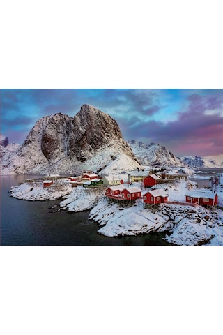 Educa 1500 Parça Norveç Lotofen Adası Kış Manzarası Puzzle