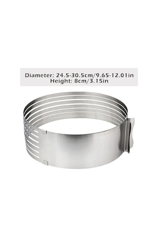 Teltree 304 Paslanmaz Çelik Ayarlanabilir 24.5-30.5cm 7 Katlı Pasta Dilimleyici, Ekmek Ve Tatlı Dilimleme Aleti, Mutfak Aksesuarı Diğer
