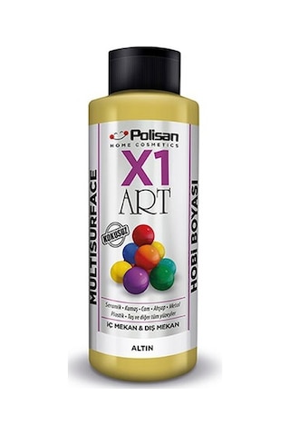 Polisan X1 Art Multisurface Hobi Boyası Antik Altın (Sedef) 120 ml