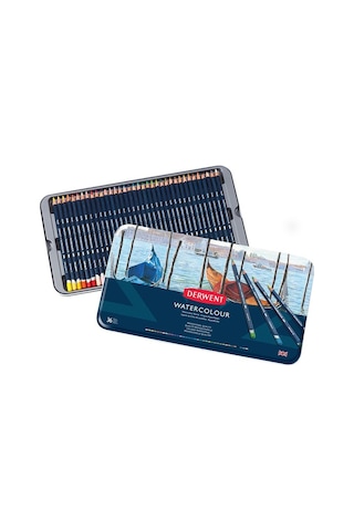 Derwent Watercolour Pencil Suluboya Kalem Seti 36'lı Teneke Kutu