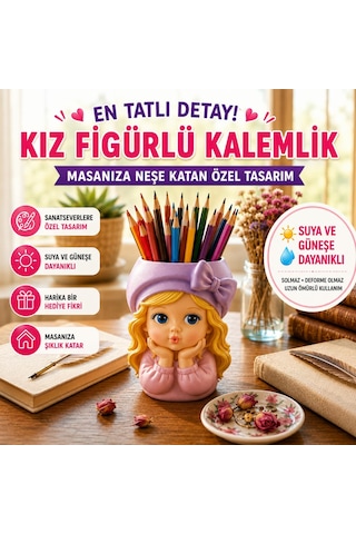 Sevimli Kız Kalemlik Kırmızı