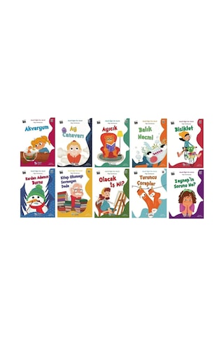 1. Sınıf Neşeli Öyküler Serisi 10 Kitap + Kitap Okuma Not Defteri