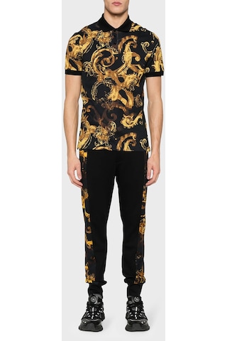 Versace Jeans Couture Erkek Polo Yaka T Shirt 76gag6s0 Js286 G89 Siyah-gold Siyah-gold Siyah - Altın