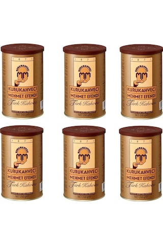 Kurukahveci Mehmet Efendi Türk Kahvesi Teneke 6 x 250 G