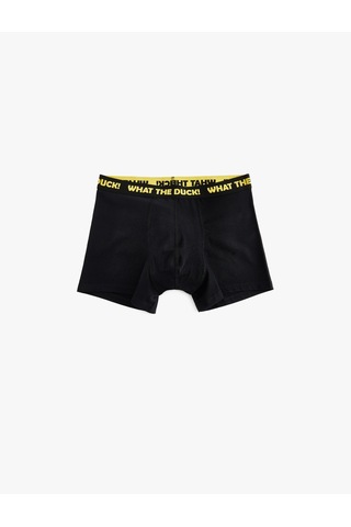 Koton Baskılı Pamuklu 3'lü Boxer Seti Siyah 5slm90020mk Siyah