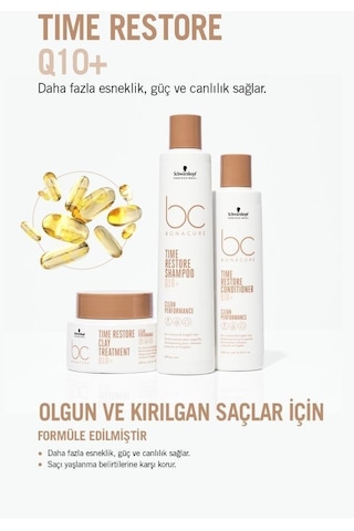 Bonacure Q10+ Time Restore Olgun Ve Kırılgan Saçlar İçin Şampuan 250 ML