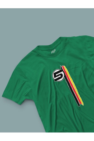 Fnbx Sebastian Vettel 3 Çizgili T-shirt Yeşil