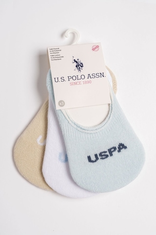 U.s. Polo Assn Bebek Us Polo Erkek Bebek Babet Çorap Mavibejbeyaz Usb2601-c-v2 Mavi/bej/beyaz