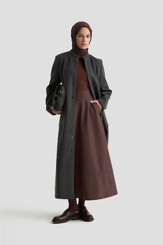 Armine Hakim Yaka Kaşe Kap 25kd1124 Gri Gri