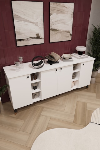 Asra Trend Lüks Konsol Tv Ünitesi %100 Mdf Salon Ve Yemek Odası Ünitesi Knsl05 Beyaz