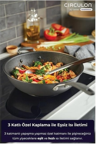 Circulon Wok Tava 34 Cm siyah