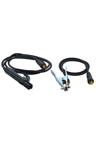 Kaynak Pensesi Elektrot Tutucu Ve Kaynak Şase Pensesi Kaynak Makinesi Kablo Seti Kalın Uç 5 Metre