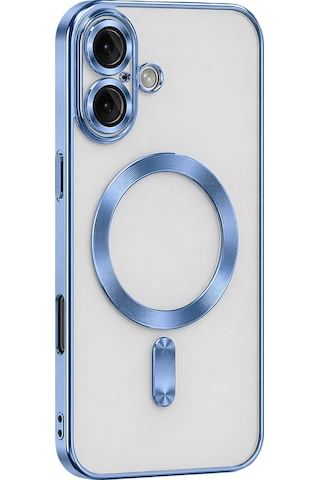Gldısptm Newface Apple Uyumlu iPhone 16 Kılıf Kross Magneticsafe Kapak - Sierra Blue