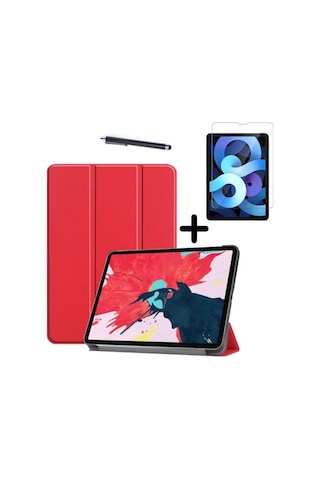 Apple Ipad Air 5. Nesil 2022 10.9 Uyumlu Kılıf Ekran Koruyucu Ve Kalem Seti Kapaklı Kılıf