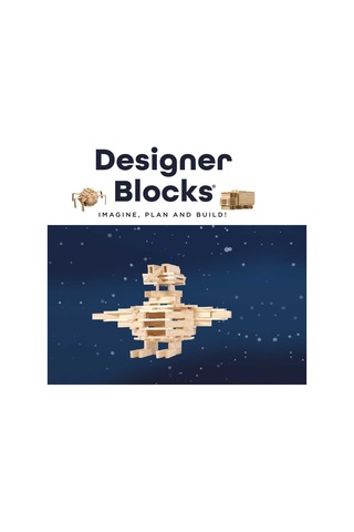 Designer Blocks 100 Doğal Ahşap Parça 3+ Yaş 1+ Oyuncu