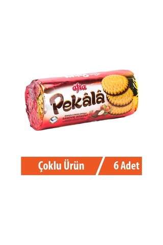 Afia Pekala Kakaolu Fındık Kremalı Sandviç Bisküvi 6 x 200 G