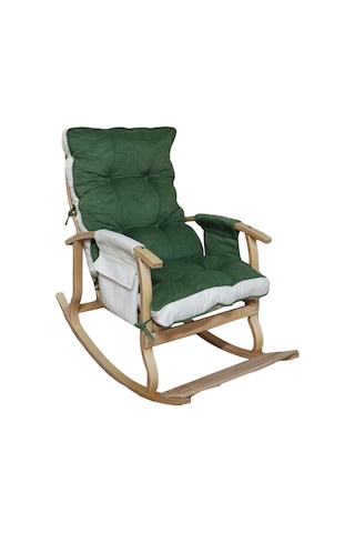 Mobildeco Padişah Lüx Ahşap Çift Minderli Çift Cepli Sallanan San Ceviz