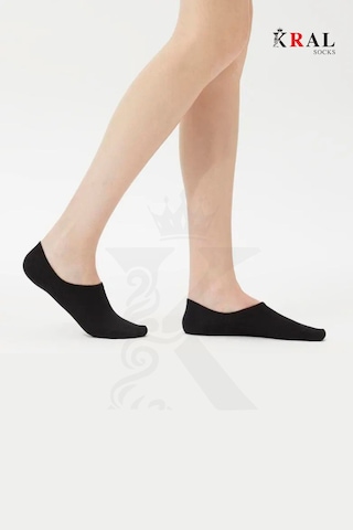 Kral Socks Kadın Pamuklu Terletmez 10'lu - 10 Çift Yazlık Görünmez Çorap Asorti