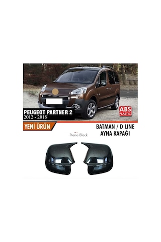 Peugeot Partner 2 2012 2013 2014 2015 2016 2017 2018 Uyumlu Yarasa Batman Ayna Kapağı Takımı Piano Black Parlak Siyah