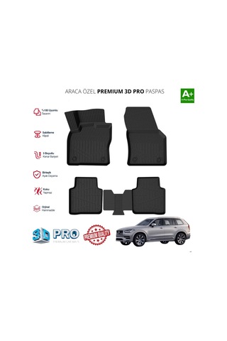 Volvo Xc90 Plug İn Araca Özel 3d Paspas 2024 2025 2026 2027